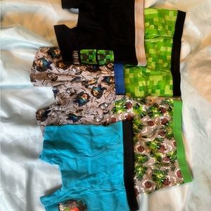 Kids Boxer Briefs Set - Black, Green, Blue